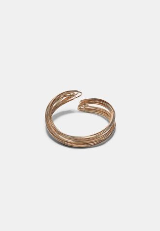 Pevný náramek s vícebarevnými kovovými nitěmi