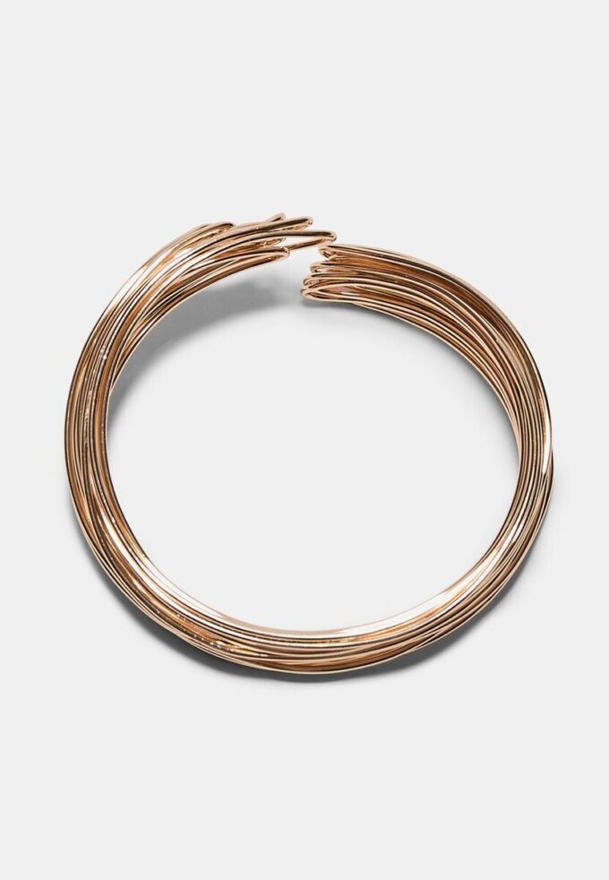 Pevný náramek s vícebarevnými kovovými nitěmi