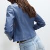 Přiléhavá bunda s efektem kůže Přiléhavá bunda s efektem kůže