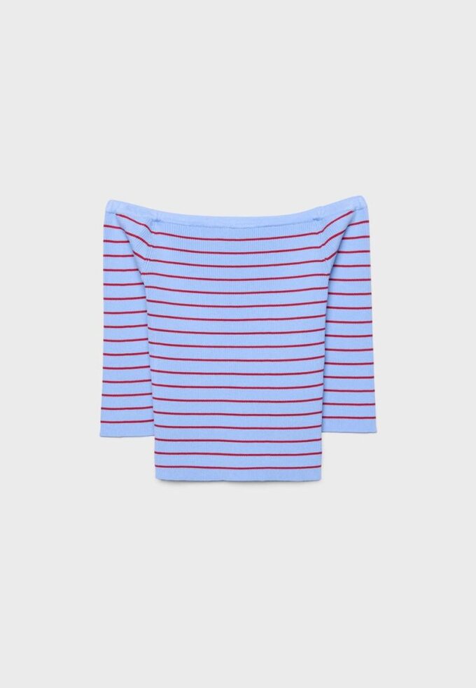 Přiléhavý pruhovaný pletený svetr Přiléhavý pruhovaný pletený svetr