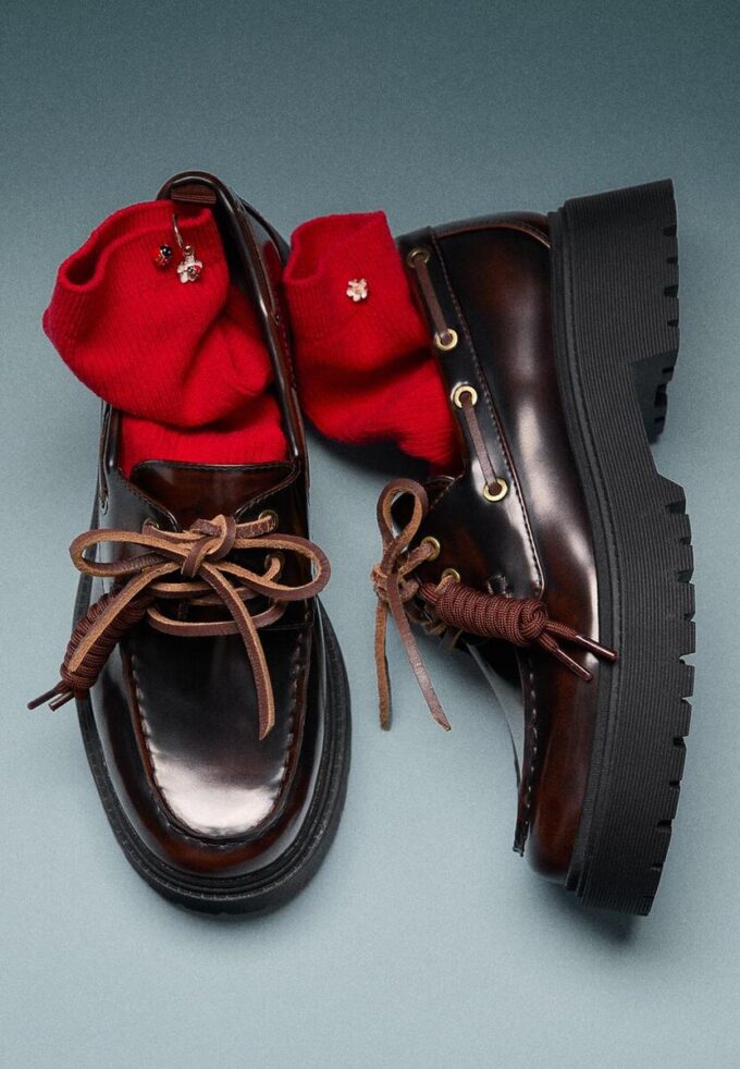 Platformové lodní boty