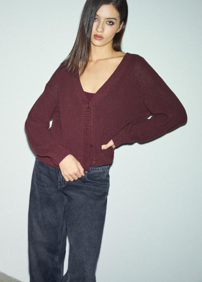 Pletený kardigan na knoflíky