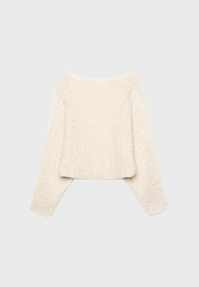 Pletený kardigan s netopýřími rukávy a vázáním