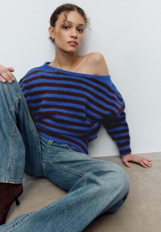 Pletený svetr s výstřihem do lodičky Jemné na dotek Pletený svetr s výstřihem do lodičky Jemné na dotek