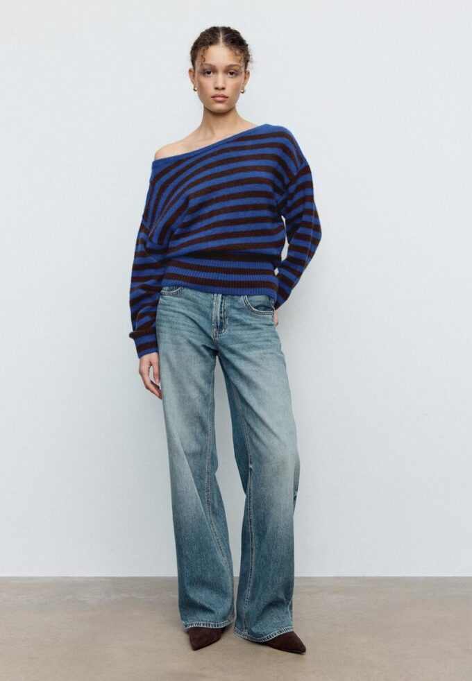 Pletený svetr s výstřihem do lodičky Jemné na dotek