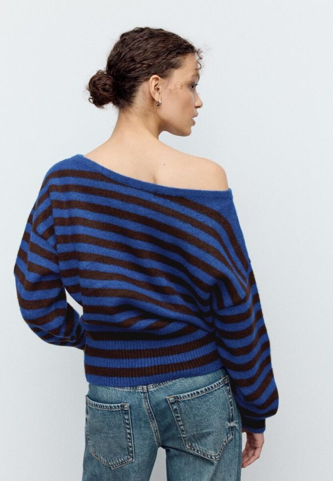 Pletený svetr s výstřihem do lodičky Jemné na dotek