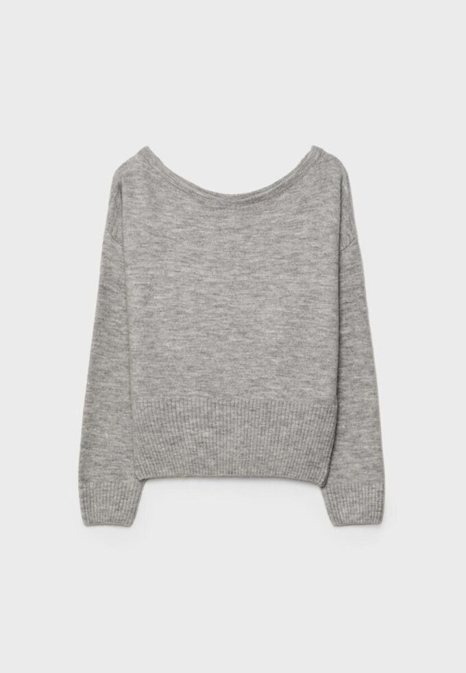 Pletený svetr s výstřihem do lodičky Jemné na dotek Pletený svetr s výstřihem do lodičky Jemné na dotek