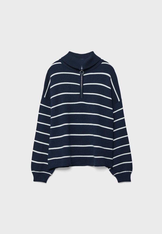 Pletený svetr se zipem