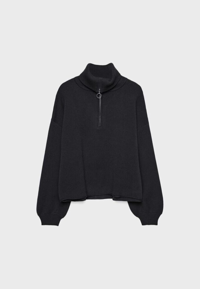 Pletený svetr se zipem Pletený svetr se zipem