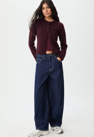 Pletená zapínací bunda