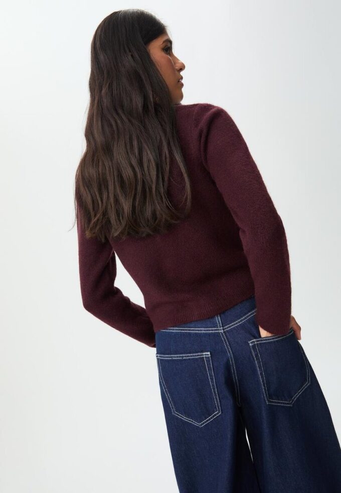 Pletená zapínací bunda