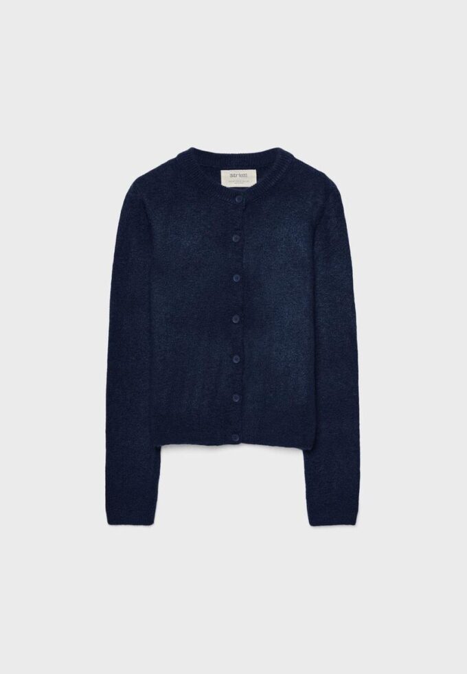 Pletená zapínací bunda