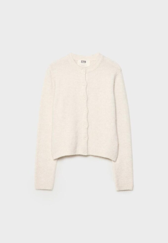 Pletená zapínací bunda