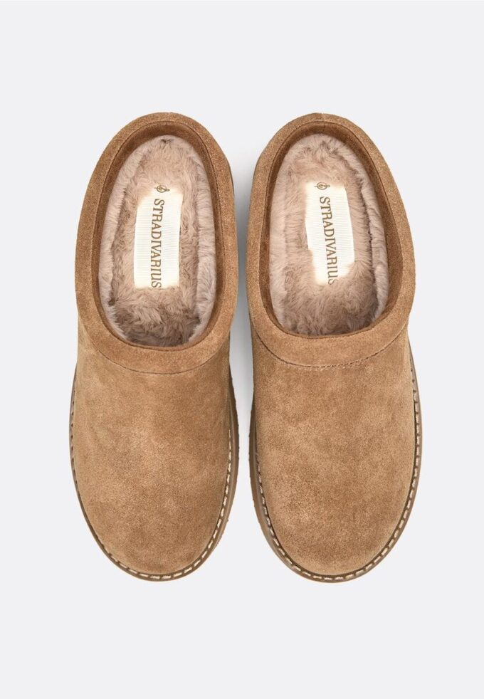 Ploché kožené dřeváky