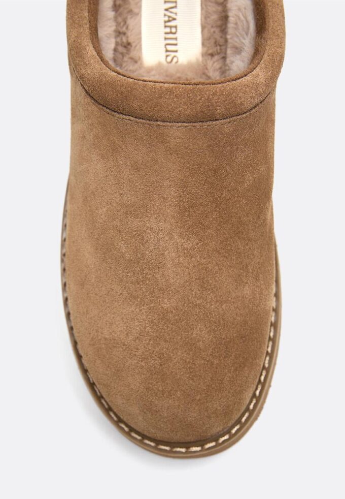 Ploché kožené dřeváky