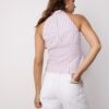 Polozmačkaný top s uzlem ve stylu qipao Polozmačkaný top s uzlem ve stylu qipao