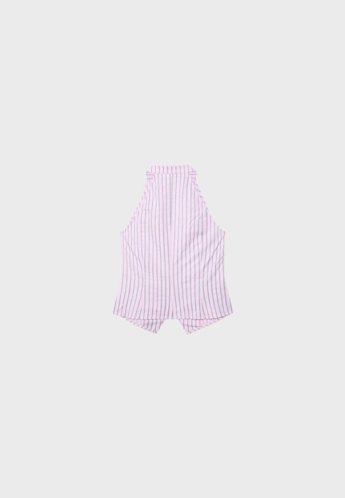 Polozmačkaný top s uzlem ve stylu qipao Polozmačkaný top s uzlem ve stylu qipao