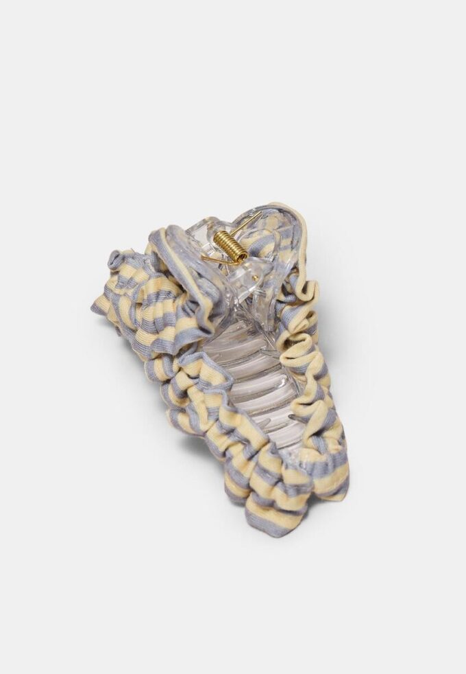 Pruhovaná tkaná sponka do vlasů