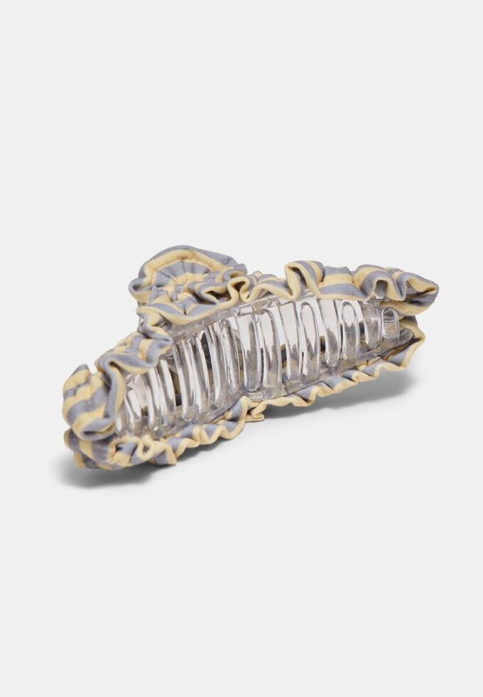 Pruhovaná tkaná sponka do vlasů