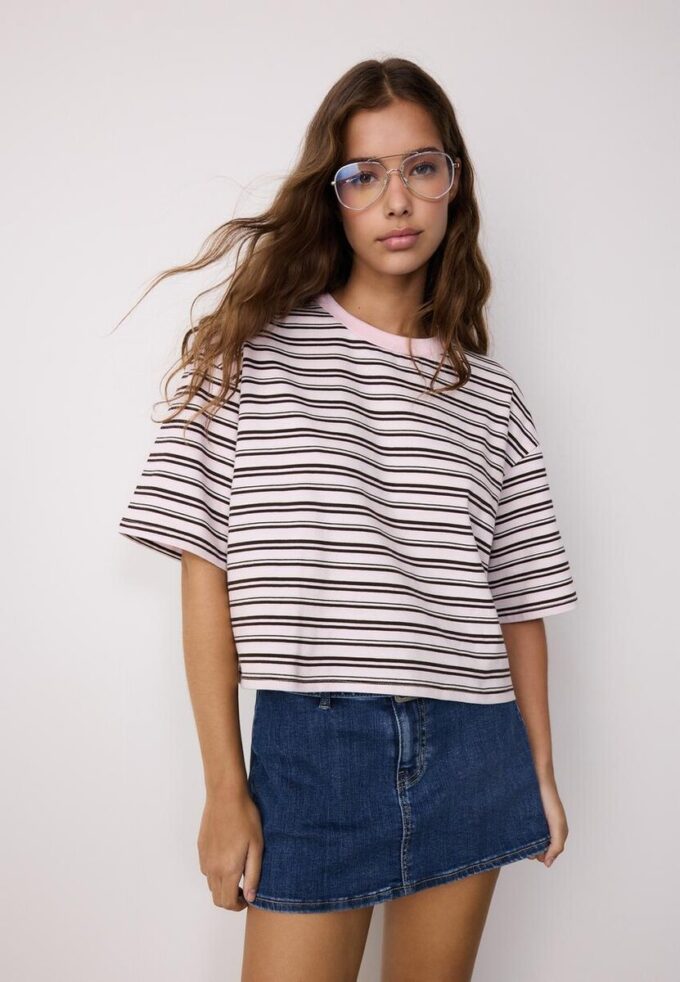 Pruhované tričko s krátkým rukávem