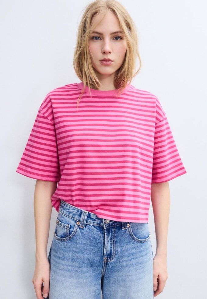 Pruhované tričko s krátkým rukávem