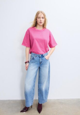 Pruhované tričko s krátkým rukávem