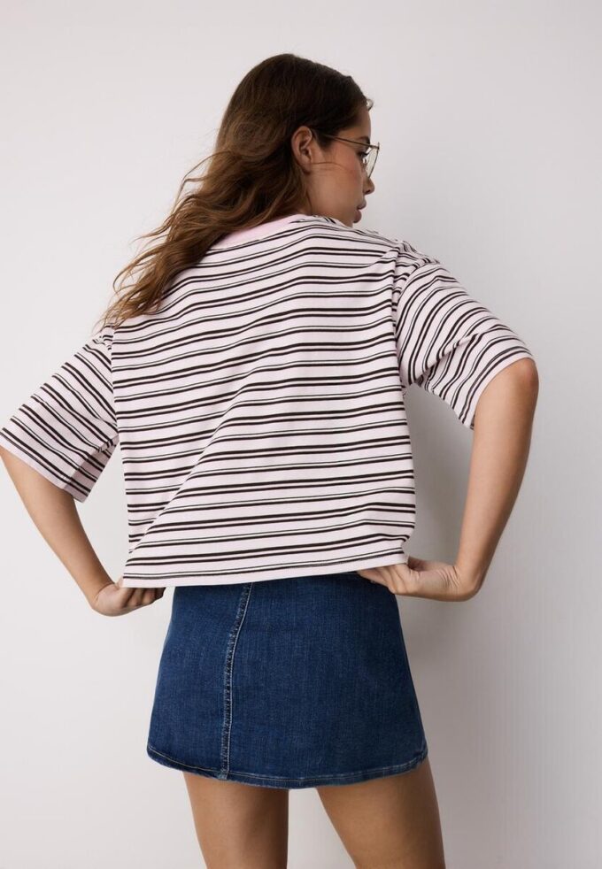Pruhované tričko s krátkým rukávem