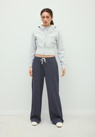 Pruhované Wide Leg jogger kalhoty Pruhované Wide Leg jogger kalhoty