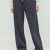 Pruhované Wide Leg jogger kalhoty