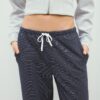Pruhované Wide Leg jogger kalhoty