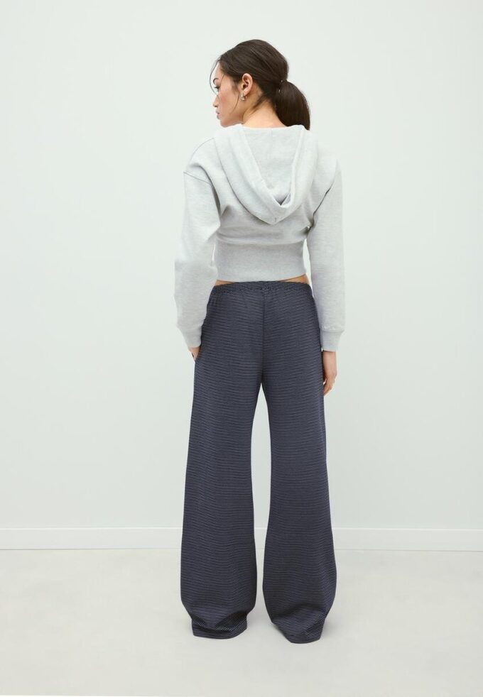 Pruhované Wide Leg jogger kalhoty