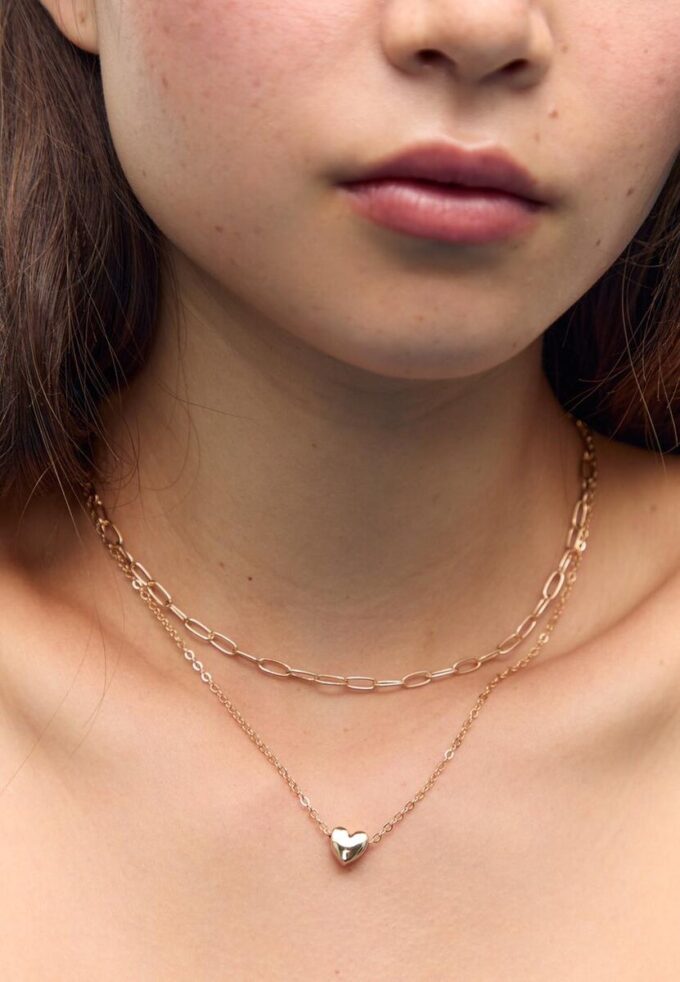 Sada 3 náhrdelníků Lariat Heart