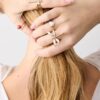 Sada 4 prstenů s motivem vážky