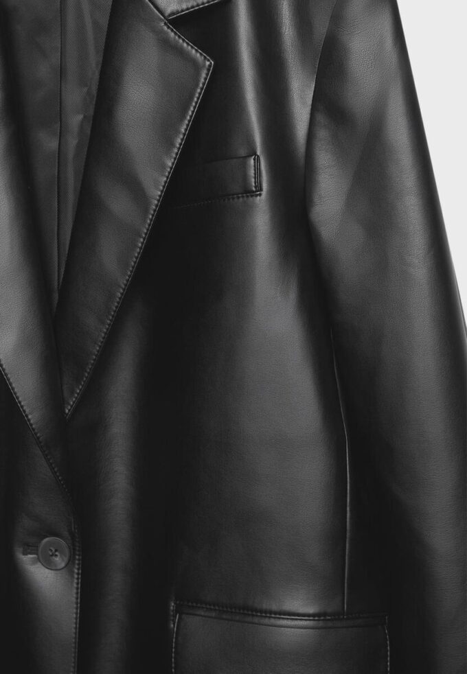 Sako s koženým efektem a regular fit střihem