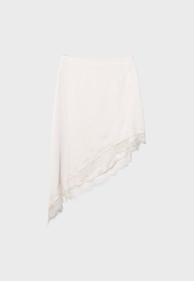 Saténová asymetrická sukně Saténová asymetrická sukně