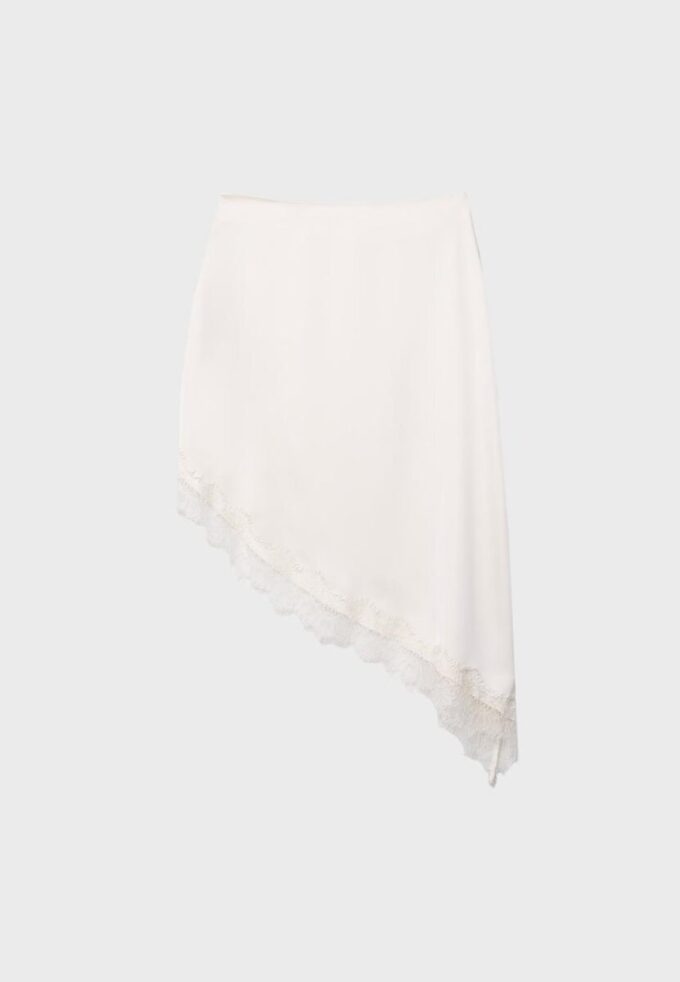 Saténová asymetrická sukně Saténová asymetrická sukně