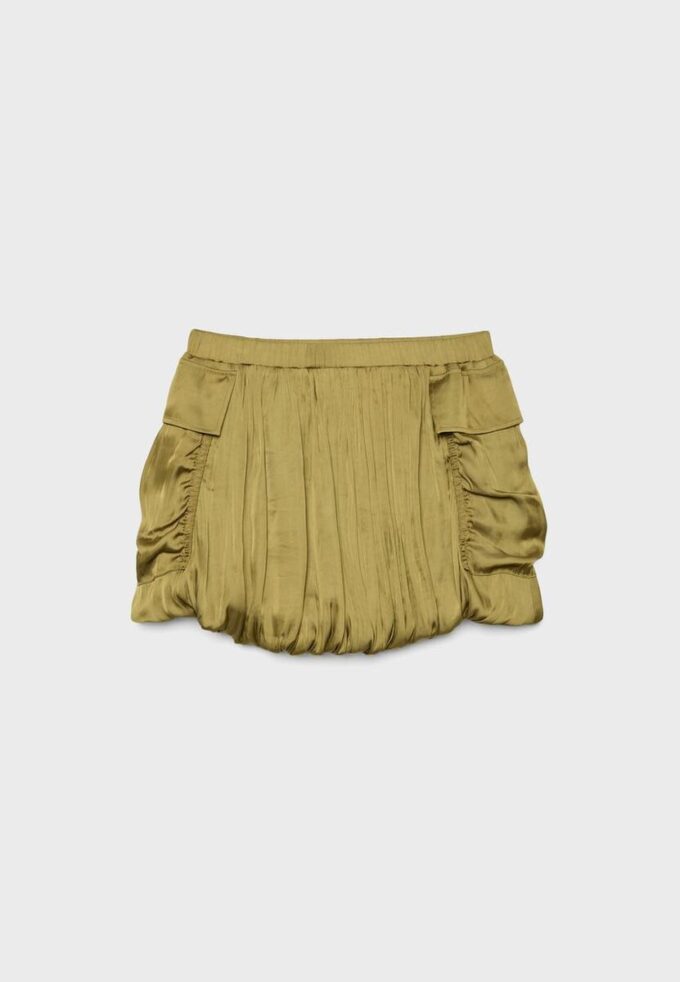 Saténová balónová sukně s kapsami Saténová balónová sukně s kapsami