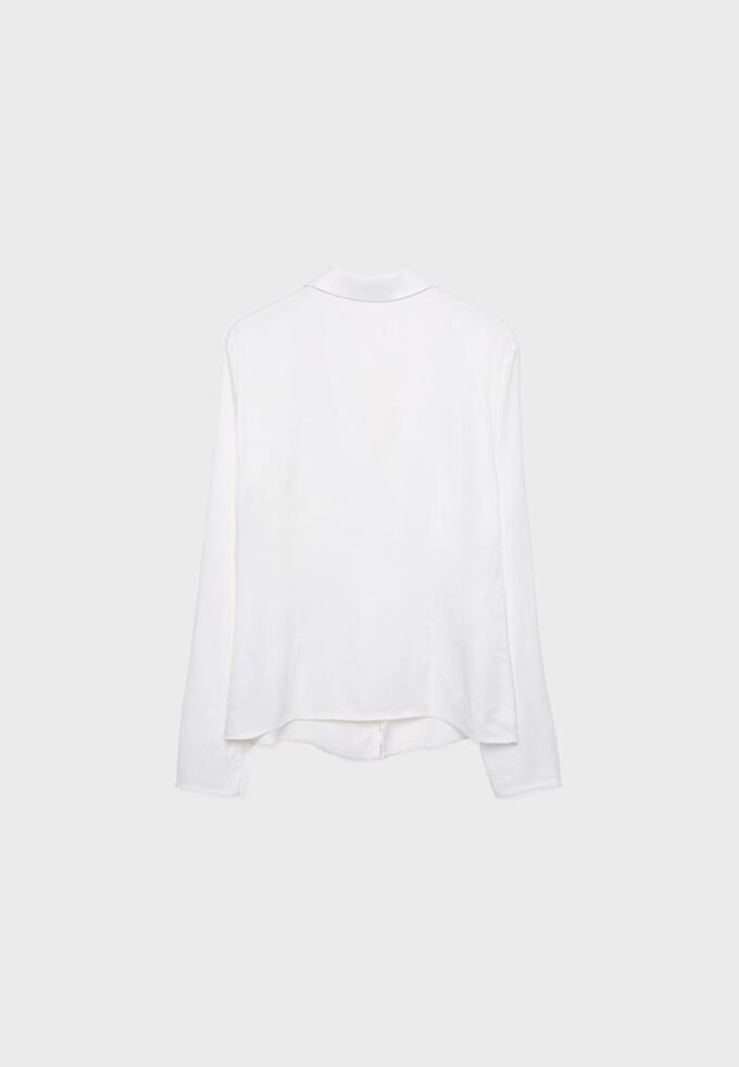 Saténová košile s vázáním