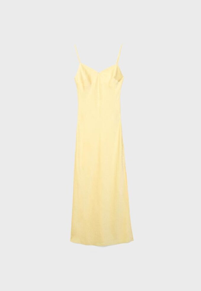 Saténové midi šaty