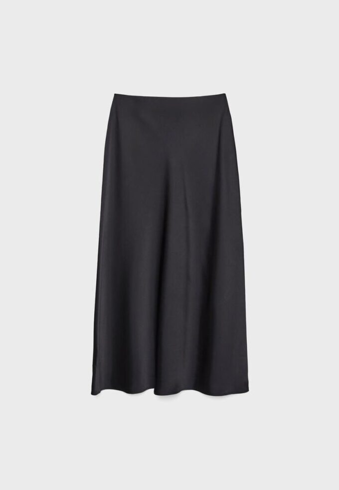 Saténová midi sukně Saténová midi sukně