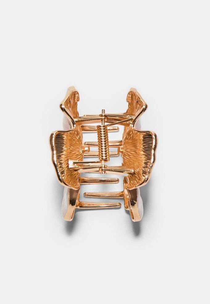 Sponka do vlasů s metalickým květem