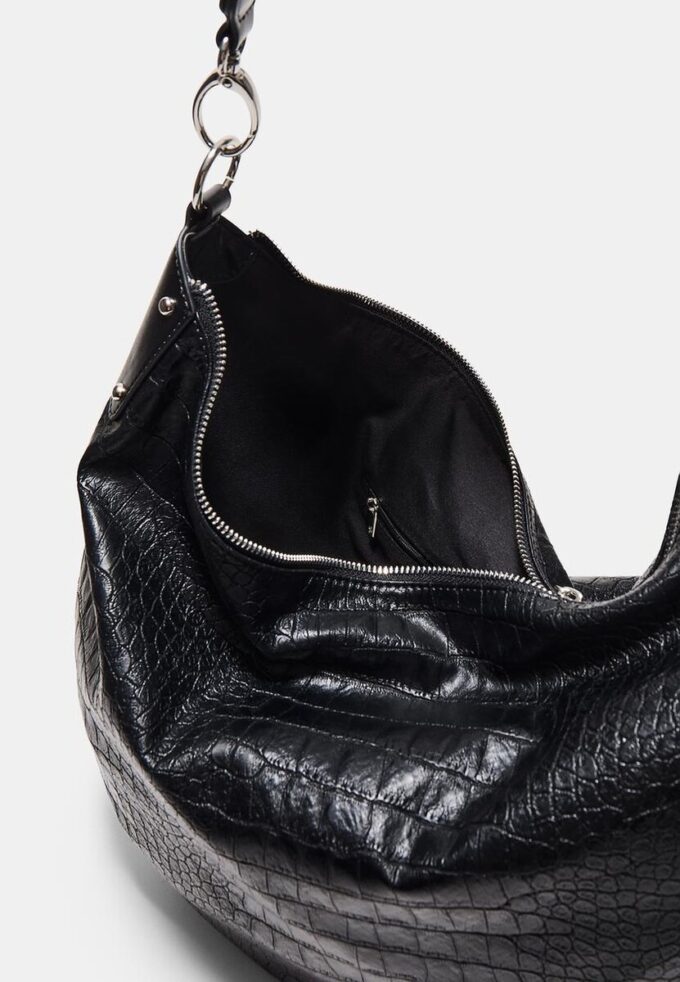 Taška přes rameno Mock Croc Hobo
