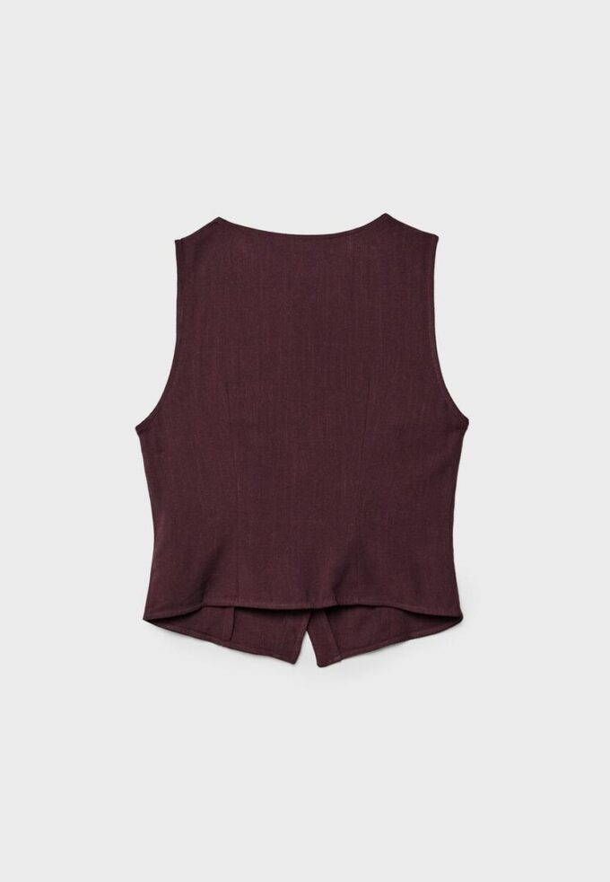 Top bez rukávů s knoflíky