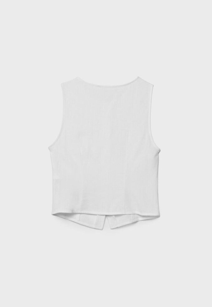 Top bez rukávů s knoflíky