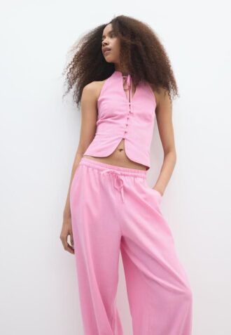 Top s výstřihem za krk a knoflíky ve stylu qipao