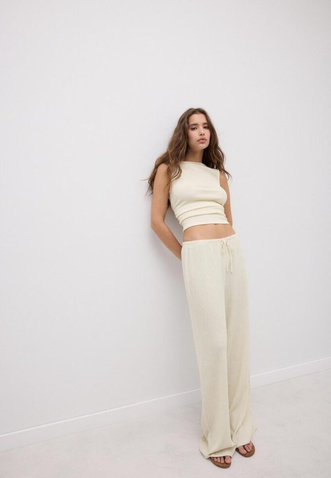 Tričko s řasením a texturou