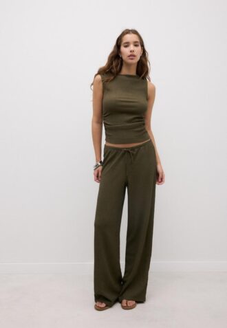 Tričko s řasením a texturou