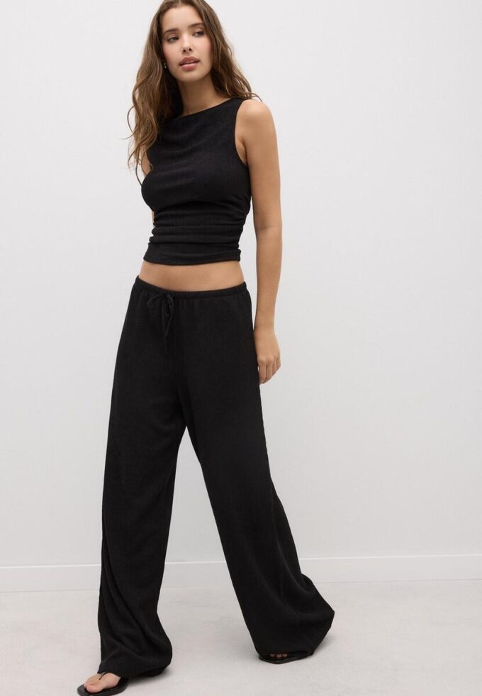 Tričko s řasením a texturou