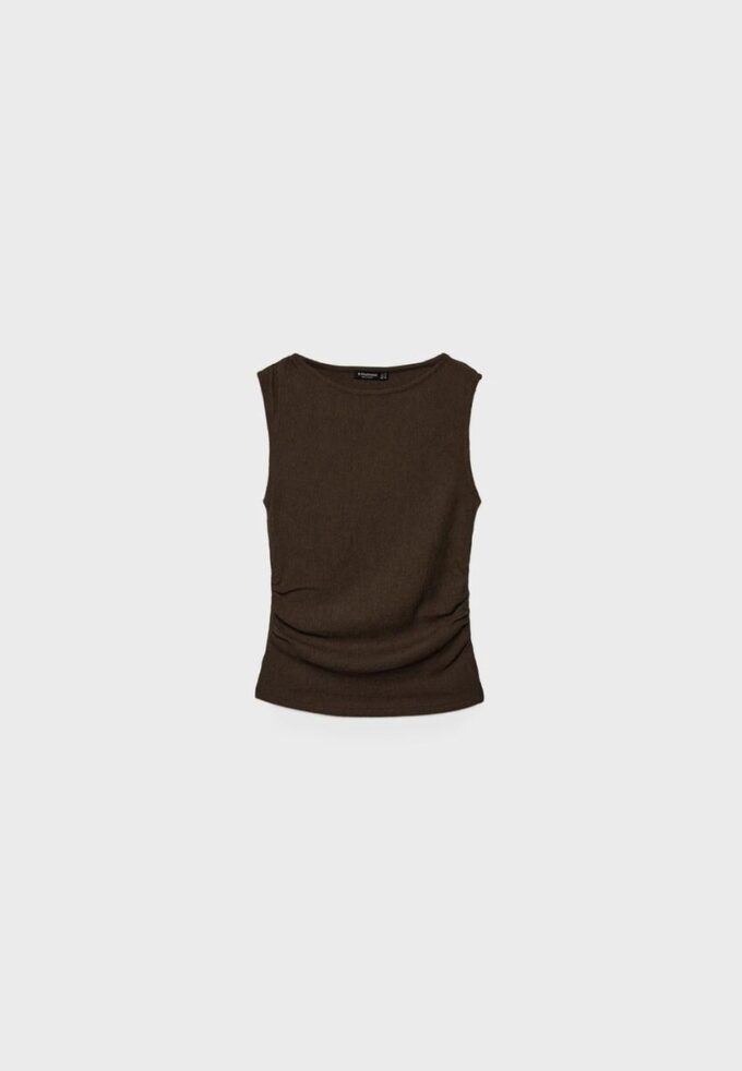 Tričko s řasením a texturou