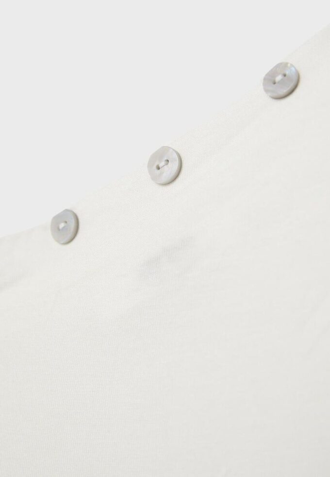 Tričko s asymetrickým zapínáním na knoflíky